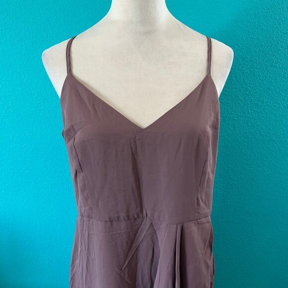 Lulus Reinette Mauve Purple Midi Dress Party Cocktail Wedding Bridesmaid Size XL - Picture 4 of 8